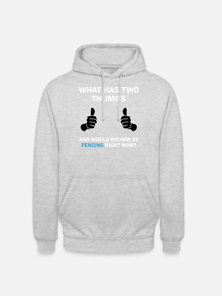 I would rather FENCING now - Unisex Hoodie - light heather grey