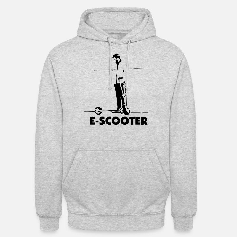 E-Scooter E-Roller Scooter - Sweat-shirt à capuche unisexe - gris clair chiné