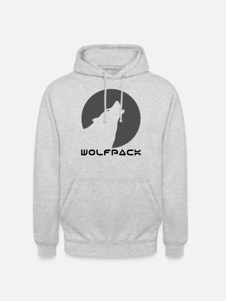 wolfpack_1 - Unisex Hoodie - Hellgrau meliert
