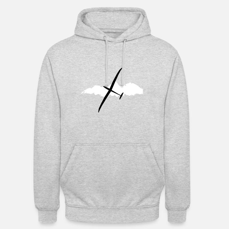 Planeur Planeur Planeur Pilote - Sweat-shirt à capuche unisexe - gris clair chiné