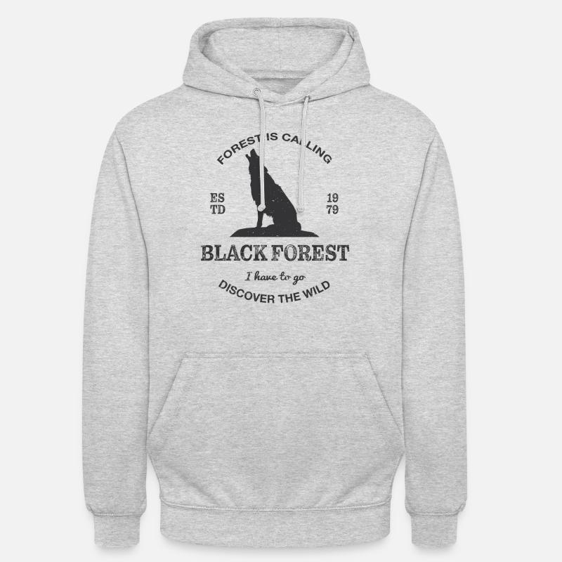 Forest is calling - Sweat-shirt à capuche unisexe - gris clair chiné