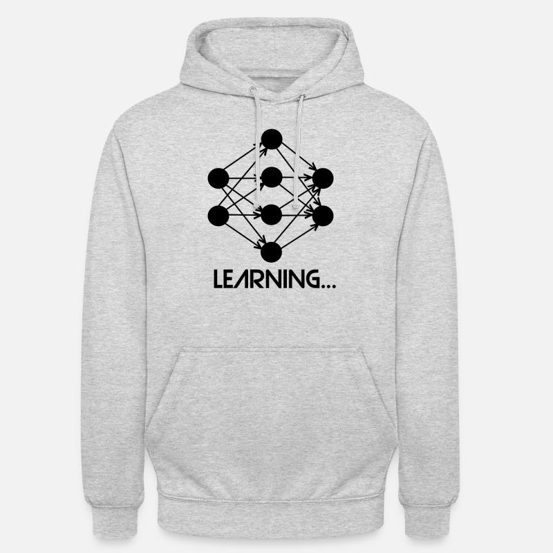 Machine Learning Neuronales Netz - Unisex Hoodie - Hellgrau meliert