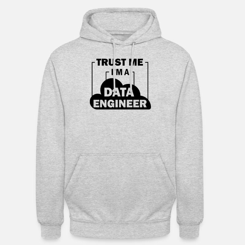 Data Engineer Data Science - Sweat-shirt à capuche unisexe - gris clair chiné