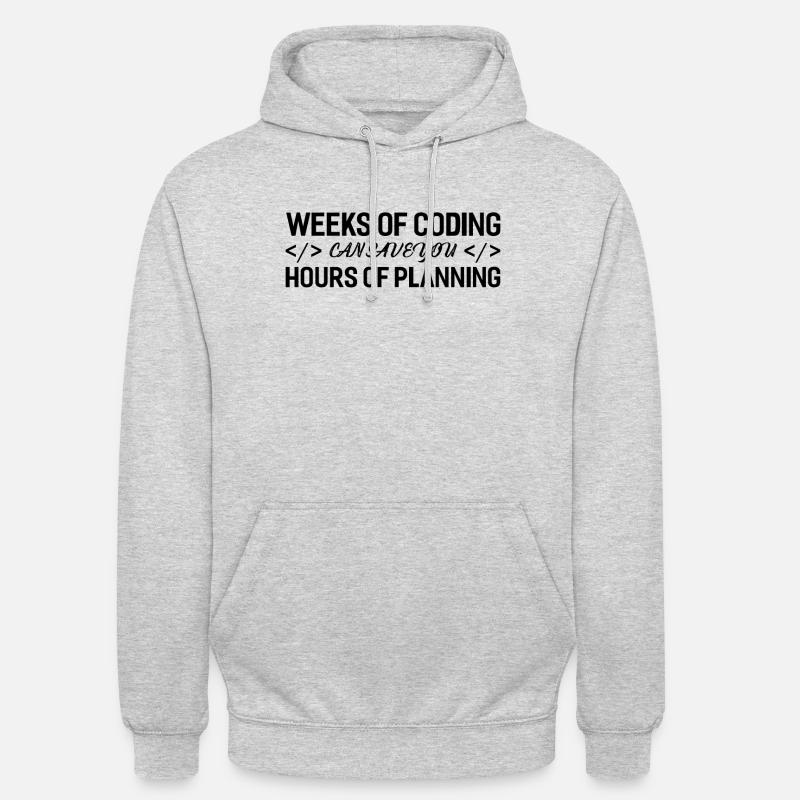 Programmeurs semaines De Coding - Sweat-shirt à capuche unisexe - gris clair chiné