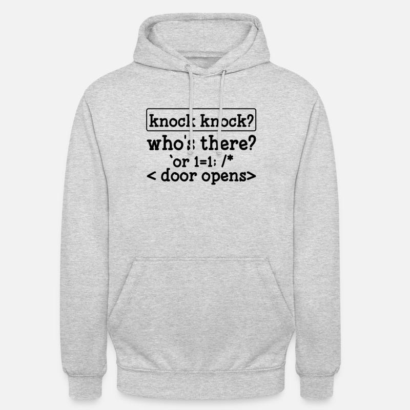 Programmeur d’humour hacker drôle - Sweat-shirt à capuche unisexe - gris clair chiné
