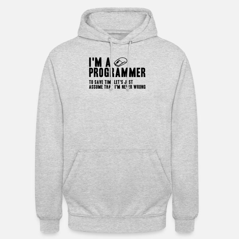 Geschenk für Programmierer Coding Programmer - Unisex Hoodie - Hellgrau meliert