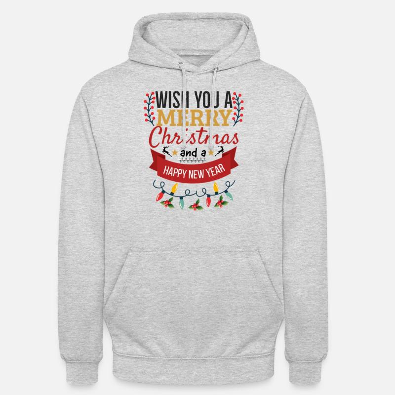 Noël Noël Noël Noël - Sweat-shirt à capuche unisexe - gris clair chiné