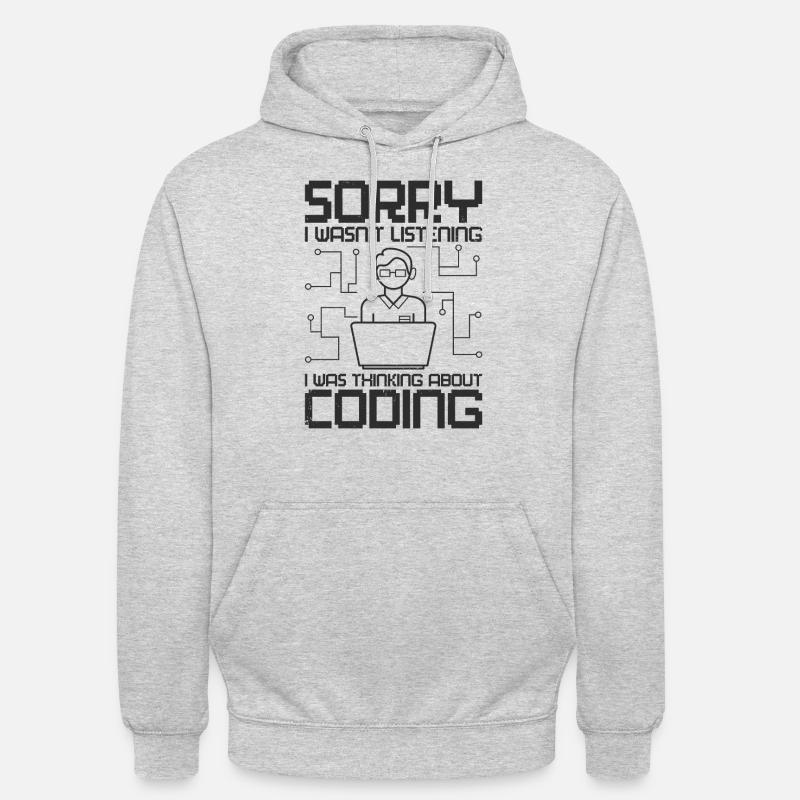 Programmierer Software Web Entwickler Coder Coding - Unisex Hoodie - Hellgrau meliert