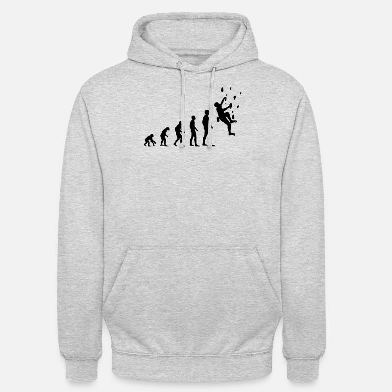 Kletterer Evolution Kletterwand Kletterhalle - Unisex Hoodie - Hellgrau meliert