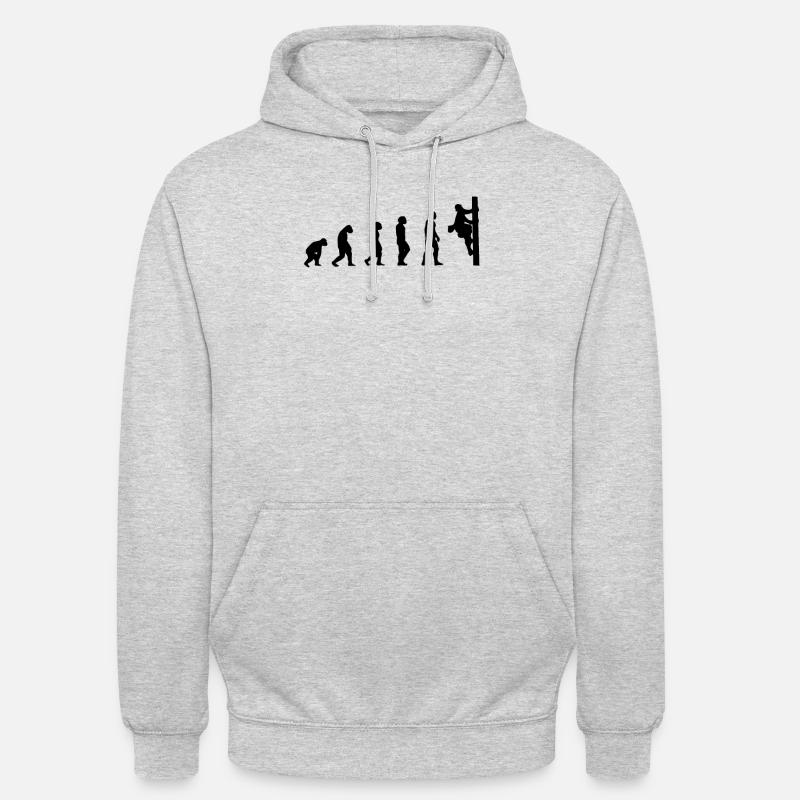 Netzelektriker Evolution Geschenk Elektriker - Unisex Hoodie - Hellgrau meliert