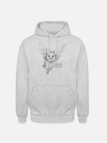 Kakapo T-Shirt - Save the Kakapo - Unisex Hoodie - light heather grey