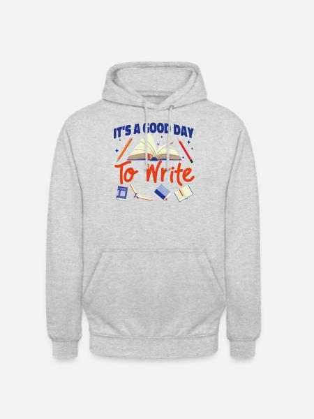 Writing Book Novel Writer & - Unisex Hoodie - light heather grey