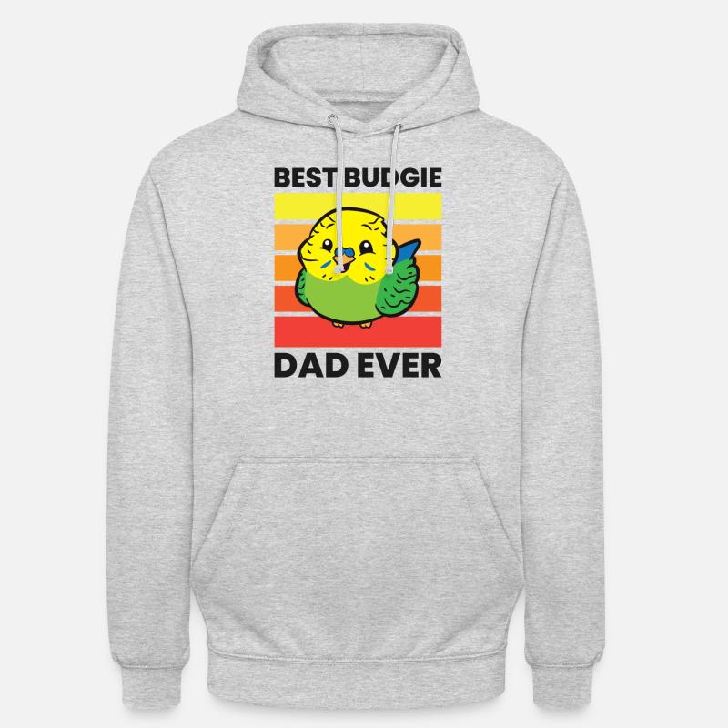 Budgerigar propriétaire Dad Bester - Sweat-shirt à capuche unisexe - gris clair chiné