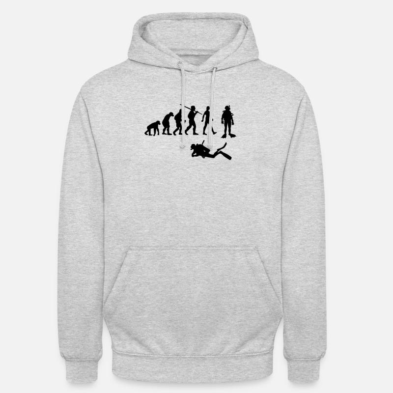 Diver Evolution Diver - Sweat-shirt à capuche unisexe - gris clair chiné