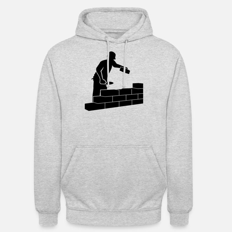 Bricklayer Builder Profession Training Gift - Unisex Hoodie - light heather grey