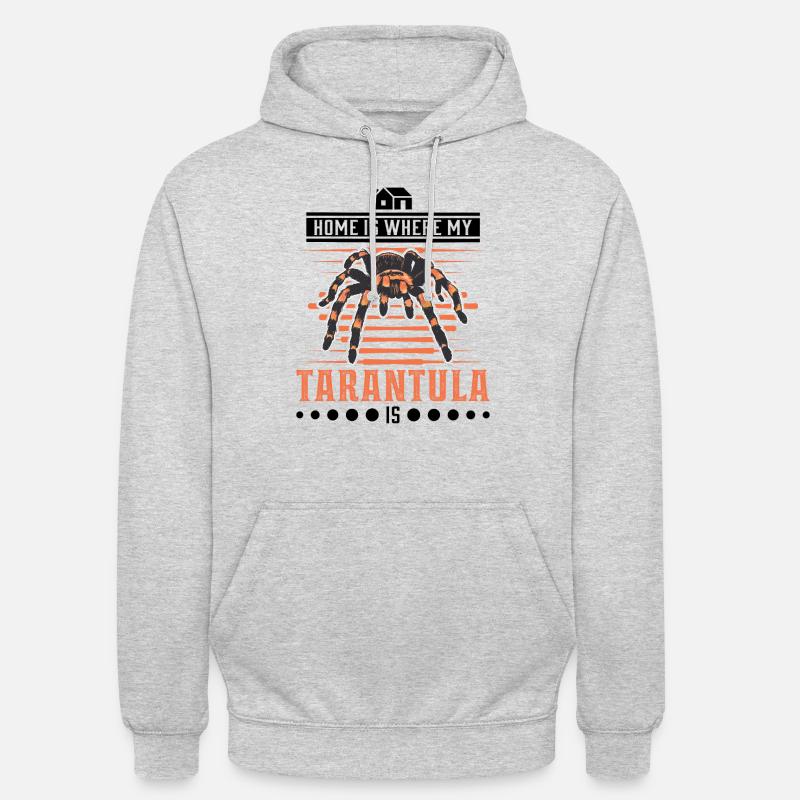 Tarentule Accueil Araignée Tarentule - Sweat-shirt à capuche unisexe - gris clair chiné