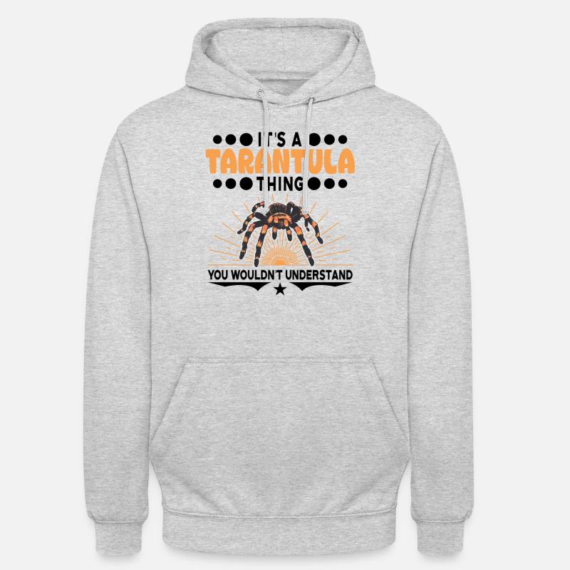 Tarantel Ding Geschenk Tarantula - Unisex Hoodie - Hellgrau meliert