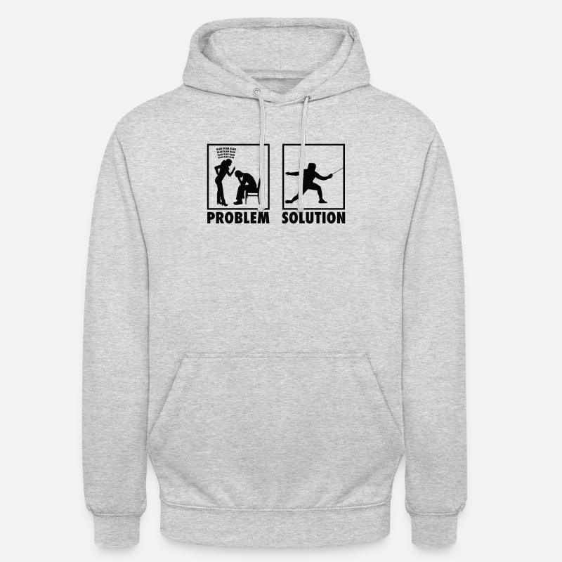 Fencing Fencer Statement Problem Solution. - Unisex Hoodie - light heather grey
