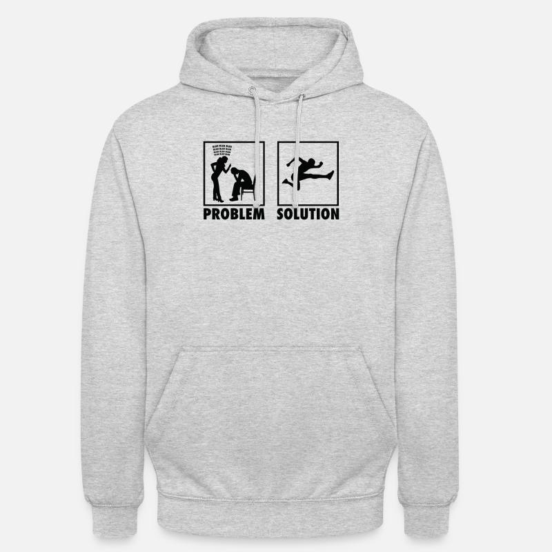 Athletics Athletes Statement Problem Solution. - Unisex Hoodie - Hellgrau meliert