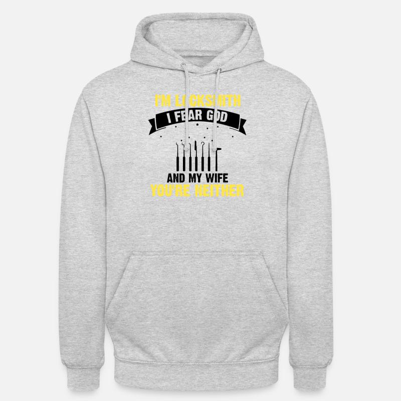 Lockpicking Experte Aufsperrdienst Schloss Papa - Unisex Hoodie - Hellgrau meliert