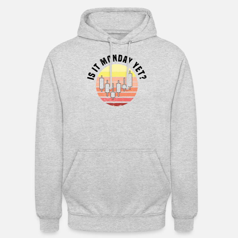 Otwarcie Giełdy Akcjonariuszy Giełda Papierów Wartościowych Retro - Bluza z kapturem typu unisex - jasnoszary melanż