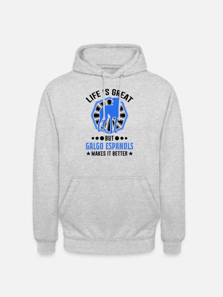 Galgo Espanol Gift Spanish Greyhound - Unisex Hoodie - light heather grey