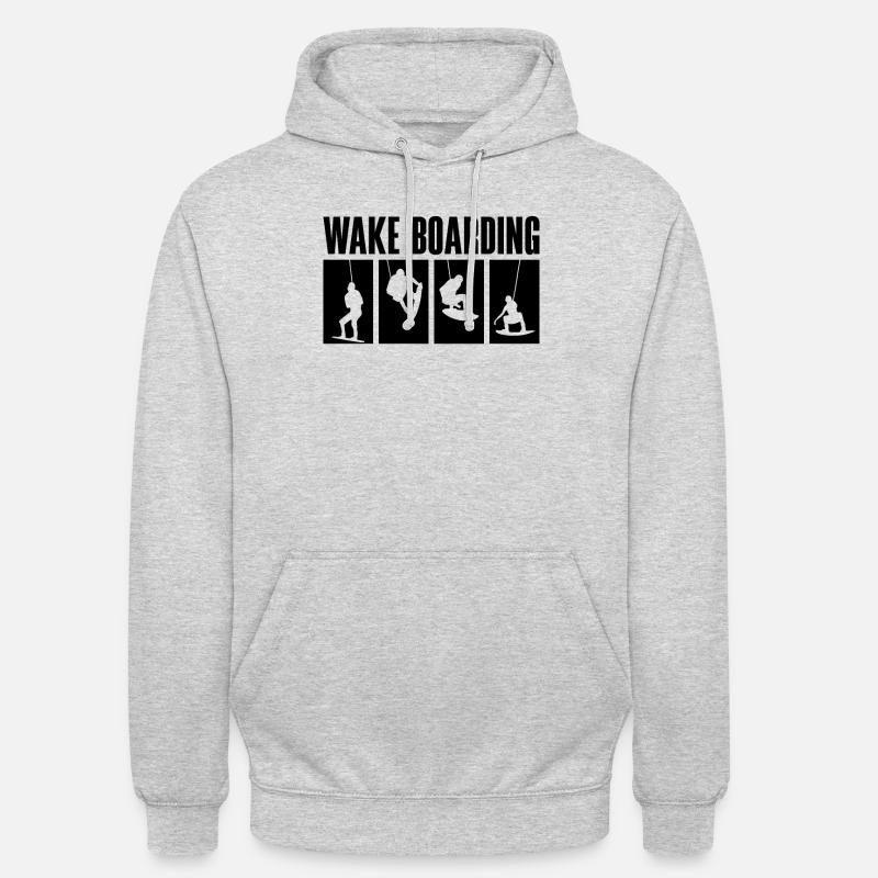 Wakeboard Wakeboarder Wakeboarden Geschenkidee - Unisex Hoodie - Hellgrau meliert
