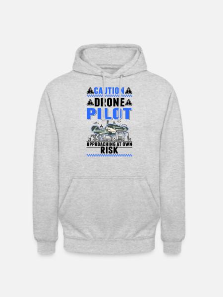 Attention Revised Drone Pilot Drones - Unisex Hoodie - light heather grey