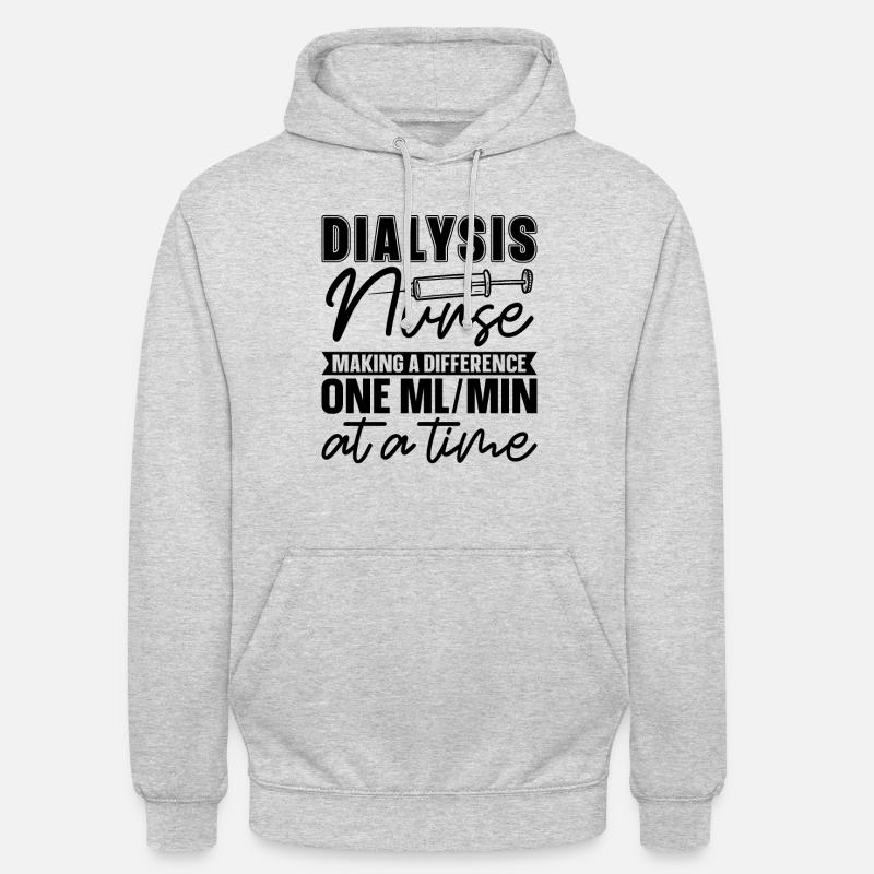 Dialyse Dialysetechniker Nephrologie Geschenkidee - Unisex Hoodie - Hellgrau meliert