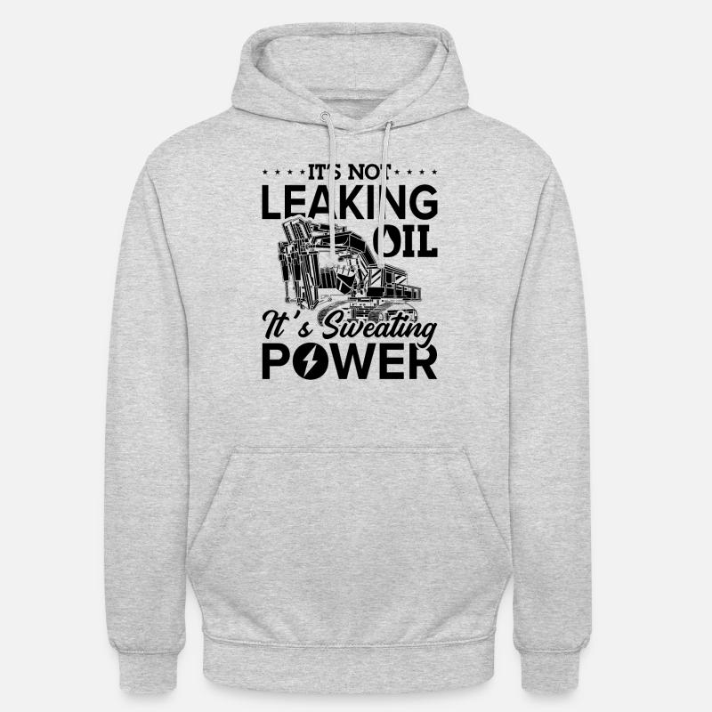 Baggerfahrer Bagger Baustelle Baggern Geschenkidee - Unisex Hoodie - Hellgrau meliert