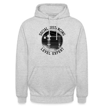 Travailleur de la construction Grue Opérateur Grutier Idée cadeau - Sweat-shirt à capuche unisexe - gris clair chiné - Devant - Alina (178cm) & Michal (187cm)