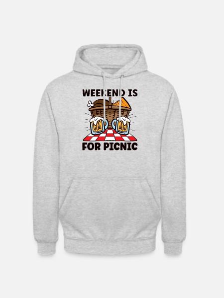 Picnic Lover Picnic Food Basket Picnic Date - Unisex Hoodie - light heather grey