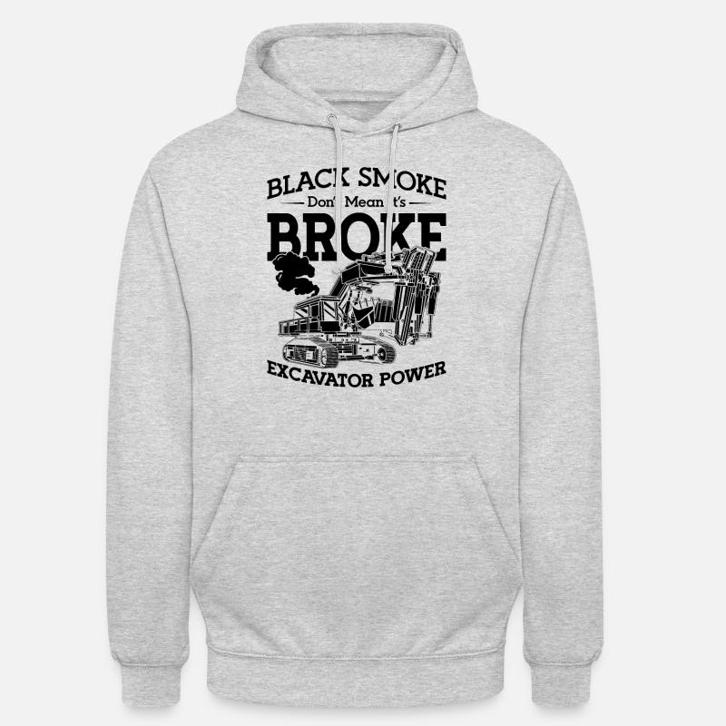 Baggerfahrer Bauarbeiter Bagger Geschenkidee - Unisex Hoodie - Hellgrau meliert