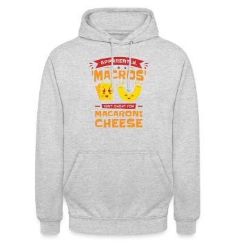 Keto Makros Diätassistent Makkaroni & Käse - Unisex Hoodie - Hellgrau meliert - Vorne - Alina (178cm) & Michal (187cm)