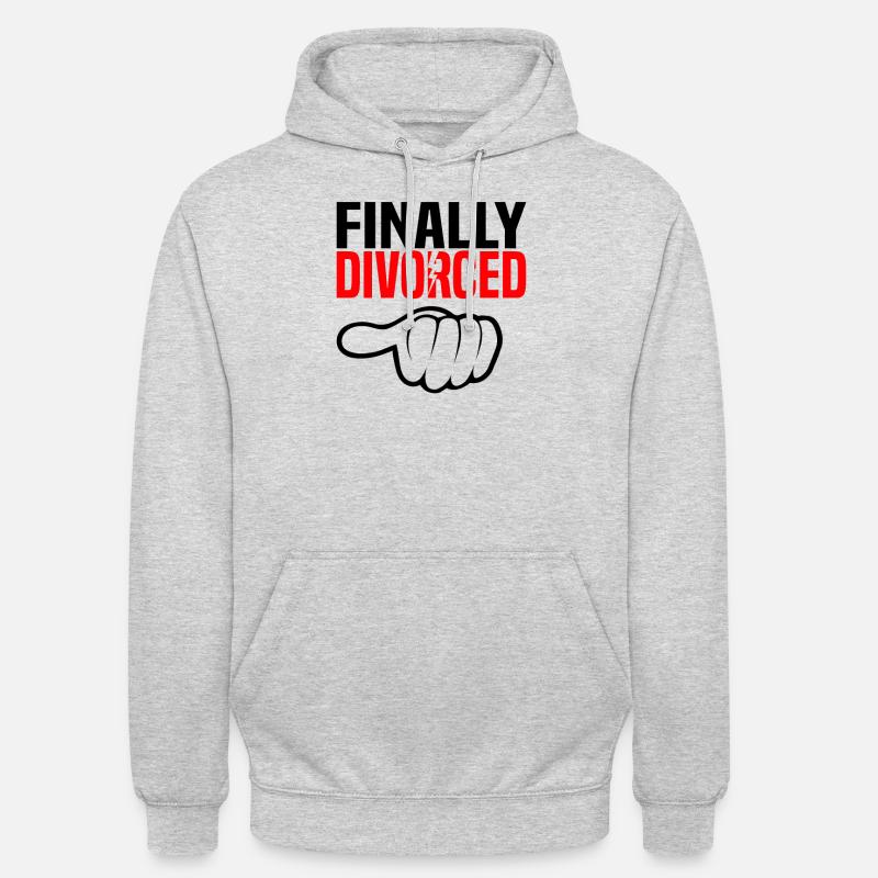 Scheidung Trennung Ehe Ex Scheidungsparty - Unisex Hoodie - Hellgrau meliert