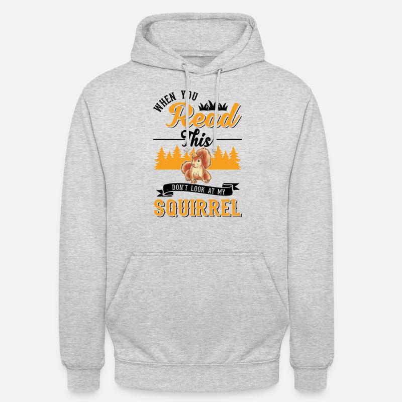 Squirrel Gift Grey Squirrel - Unisex Hoodie - light heather grey