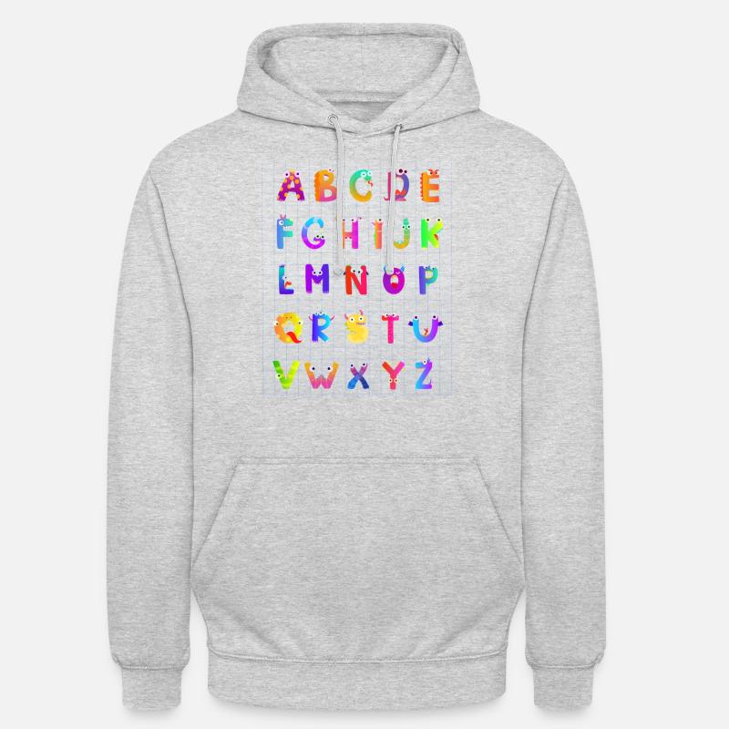 A B C Grerman - Unisex Hoodie - Hellgrau meliert