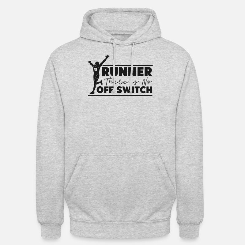 Running Runner Semi-Marathon - Sweat-shirt à capuche unisexe - gris clair chiné