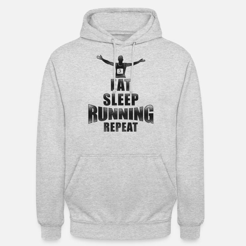 Running Runner Half Marathon - Unisex Hoodie - Hellgrau meliert