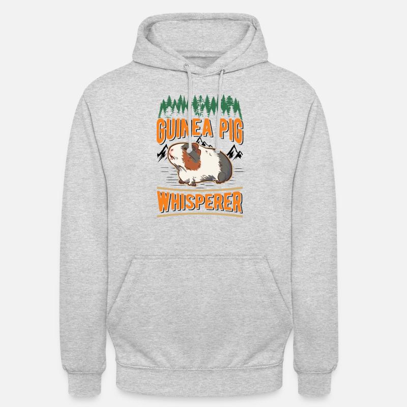 Chuchoteur de cochon d’Inde - Sweat-shirt à capuche unisexe - gris clair chiné