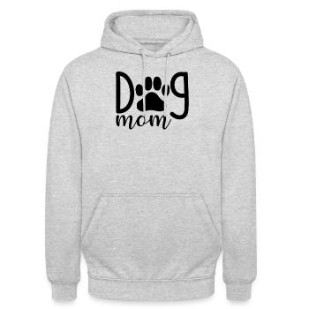 Hundemama - Unisex Hoodie - Hellgrau meliert - Vorne - Alina (178cm) & Michal (187cm)