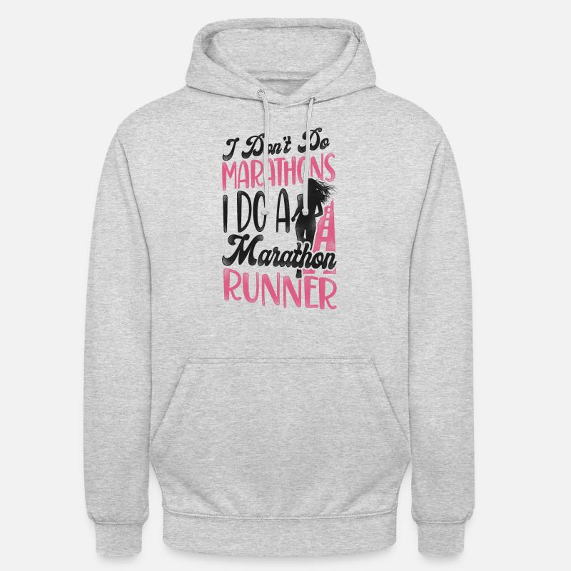 Running Runner Semi-Marathon - Sweat-shirt à capuche unisexe - gris clair chiné