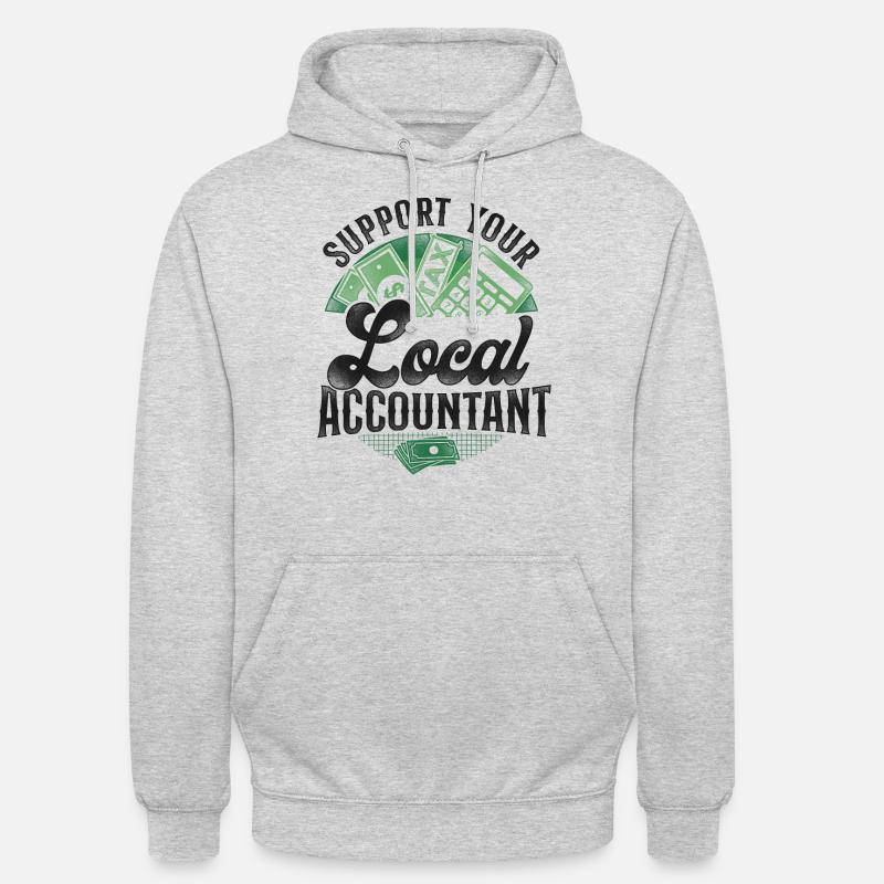 Comptable Comptable Comptable Comptabilité - Sweat-shirt à capuche unisexe - gris clair chiné