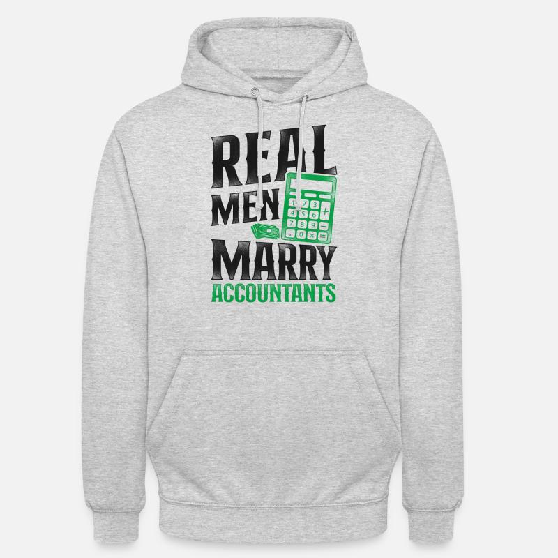 Mariage comptable comptable - Sweat-shirt à capuche unisexe - gris clair chiné