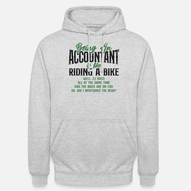 Comptable Comptable Comptable Comptabilité - Sweat-shirt à capuche unisexe - gris clair chiné