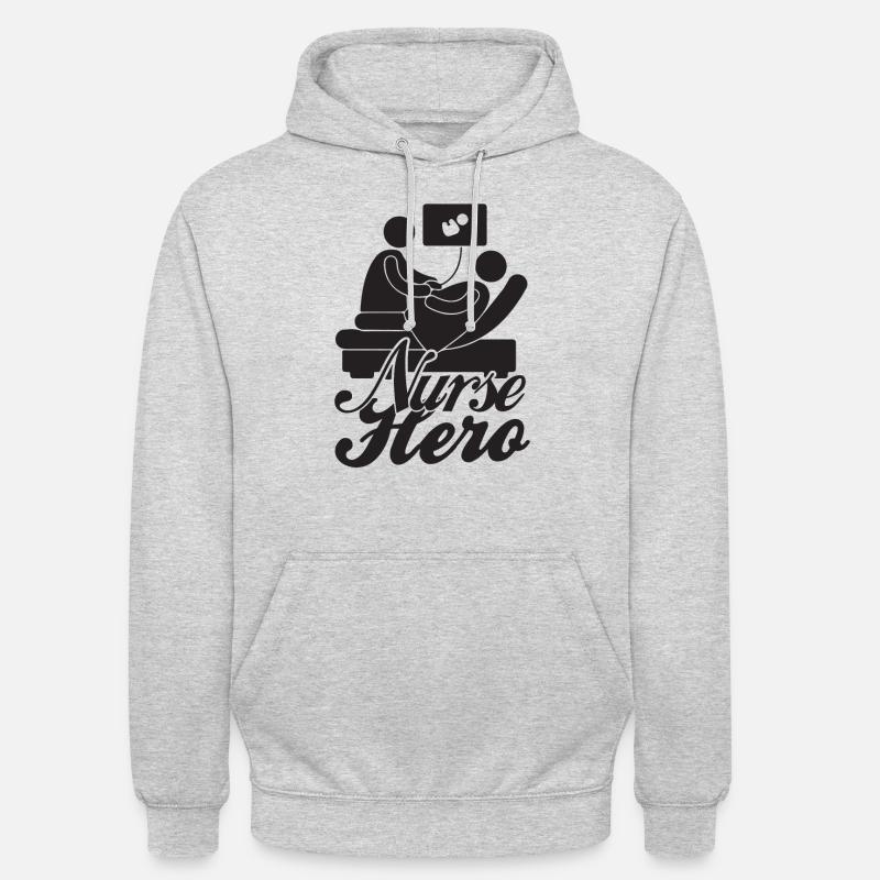 Krankenschwester Held - Unisex Hoodie - Hellgrau meliert