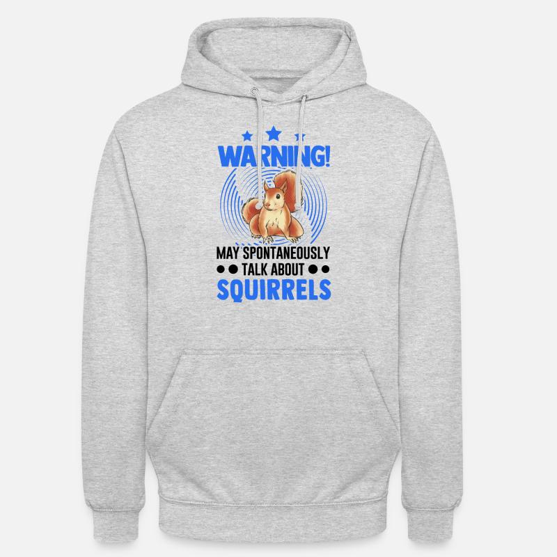 Warnung Eichhörnchen Grauhörnchen - Unisex Hoodie - Hellgrau meliert