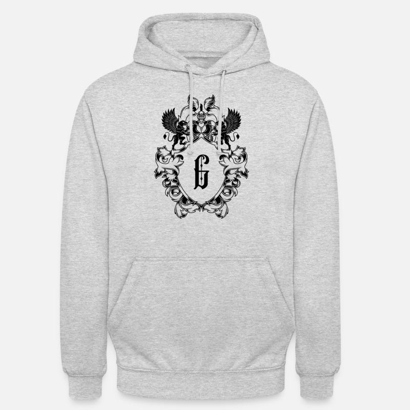 G Buchstabe Wappen - Unisex Hoodie - Hellgrau meliert