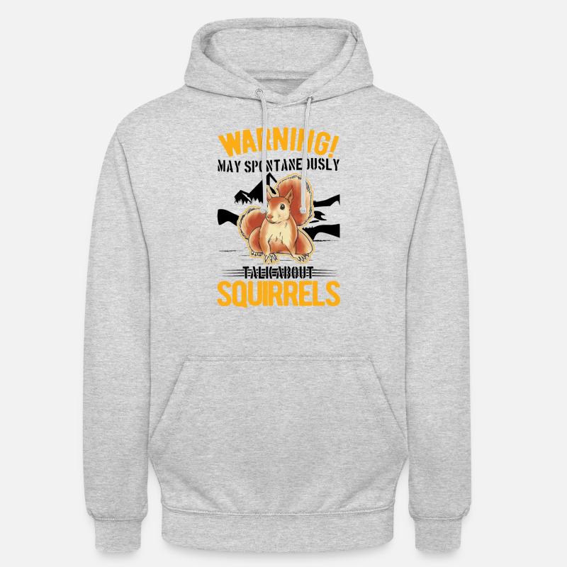 Warning Squirrel Grey Squirrel - Unisex Hoodie - light heather grey