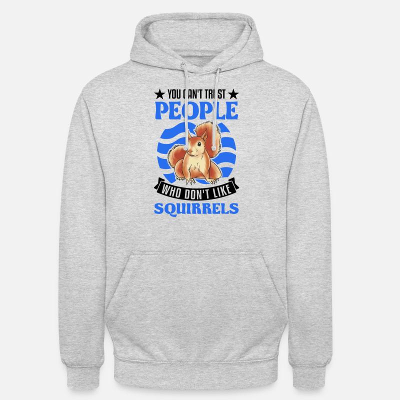 Cadeau Écureuil Gris Écureuil - Sweat-shirt à capuche unisexe - gris clair chiné